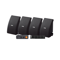 Fosi Audio BT20A Max med SC4B & 2 par Yamaha NS-AW392 Svarta Utomhushögtalare