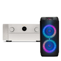 Marantz Cinema 40 Hemmabioförstärkare Silver med Arcsound HAZE G2 partyhögtalare