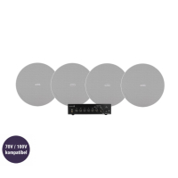 Dayton Audio DA40T med 4st Fonestar Sky-8T, kommersiellt 100V-system 