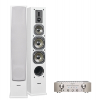 Dynavoice Definition DF-6 Vita högtalare & Marantz PM7005, stereopaket