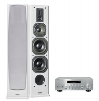 Dynavoice Definition DF-8 Vita högtalare & Yamaha R-N803D