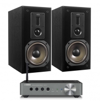 Dynavoice Definition DM-6 svarta & Yamaha WXA-50, stereopaket