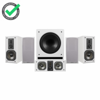 Dynavoice Definition DM-6 med Challenger CSB-V12 Högtalarpaket 5.1, vitt