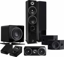 Elipson Prestige Facet PF14F Dolby Atmos högtalarpaket 5.1.2, svart