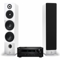 Onkyo TX-8390 & Elipson Prestige Facet PF24F, vitt par