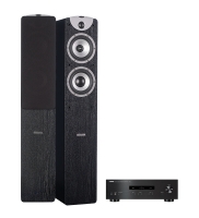 Dynavoice Magic F-5 EX v3 Svarta högtalare & Yamaha A-S201, stereopaket