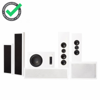 DLS Flatbox XXL v2 On-Wall Högtalarpaket Hemmabio 5.2, vitt