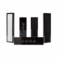 DLS Flatbox XXL Hgtalarpaket Hemmabio 5.0 Pianosvart