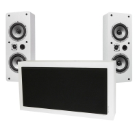 DLS Flatsub Stereo One & Dynavoice Magic LCR-5 EX v3, högtalarpaket