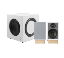 Onkyo GX-30ARC med Audio Pro SW-10 Aktiva Stereohögtalare 2.1, vitt