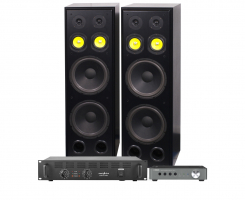 Yamaha WXC-50 & Nedis AMP-16140 med System One H212B, Stereopaket