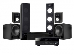 Yamaha HTR-4072 & System One H388 Högtalarpaket 5.2, svart