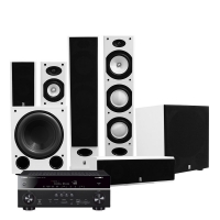 Yamaha HTR-4072 & System One H388 Högtalarpaket 5.2, vitt