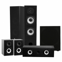 System One HCS-6 Svart 5.1 Högtalarpaket med W-10