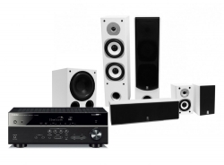 Yamaha HTR-4072 & System One HCS-6 Högtalarpaket 5.1, vitt