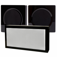 DLS Flatbox D-One & Flatsub On-Wall 2.1 Stereopaket pianosvart