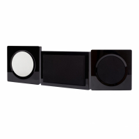DLS Flatbox D-One & Flatsub 8.2 Högtalarpaket Stereo 2.1 Pianosvart