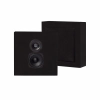 DLS Flatbox Mini vägghögtalare, mattsvart stereopar