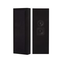 DLS Flatbox Slim Large vägghögtalare, mattsvart stereopar