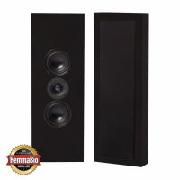DLS Flatbox XL vgghgtalare, mattsvart stereopar