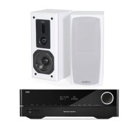 Harman Kardon HK3700 & Dynavoice Definition DX-5, vitt par
