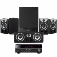 Yamaha HTR-2071 & Dynavoice Magic S-4 EX v3 Hemmabiopaket 5.1, svart