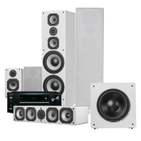Onkyo TX-NR676E & Dynavoice Challenger M-105 EX v4 Hembiopaket XL 5.1, vitt