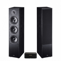 Marantz Model M1 & Magnat MS70 Svarta Stereopaket Golvhögtalare