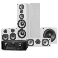 Dynavoice Challenger M-85 EX v.4 Högtalarpaket 5.1, vitt med Marantz SR5013