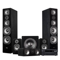 Dynavoice Challenger M-85 EX v.4 Högtalarpaket 5.1, svart med Onkyo TX-NR686E