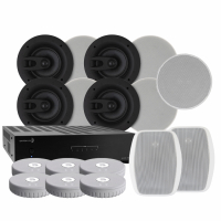 Dayton Audio MA1260, 6 st Audio Pro Link-1 & 4 par System One IC670, 1 par OD570 + 1 st DLS IC646 fr hemmet