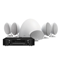 Marantz NR1509 & KEF E305 högtalarpaket 5.1, vitt