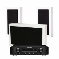 Marantz NR1200 & DLS Flatbox Midi med Flatsub 8.2 Stereopaket 2.1