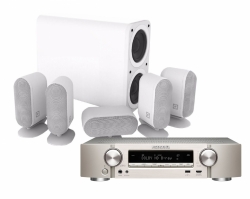 Q Acoustics 7000i Plus med Marantz NR1509, silver
