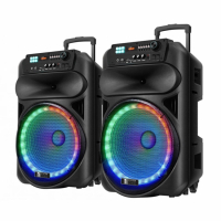System One PartyBox 120 partyhögtalare med Bluetooth & karaoke, 2-pack