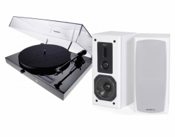 Pro-Ject Juke Box E & Dynavoice Definition DX-5 stereopaket, vita högtalare