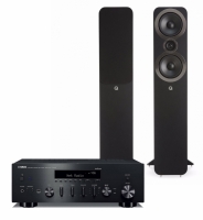 Yamaha R-N602 & Q Acoustics 3050i svarta, stereopaket