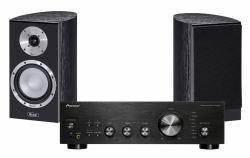 Pioneer A-40AE & Magnat Quantum 723 svarta, stereopaket