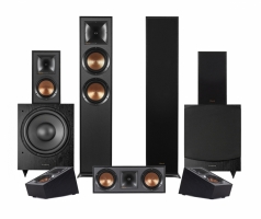 Klipsch R-620F Dolby Atmos högtalarpaket 5.2.2, svart