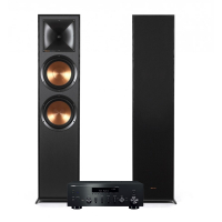 Yamaha MusicCast R-N602 & Klipsch R-820F Svarta, stereopaket