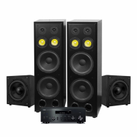 Yamaha MusicCast R-N602 & System One SF-168 med dubbla subwoofers