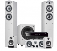 Yamaha RX-V385 & Dynavoice Magic F-5 Högtalarpaket 5.1, vitt