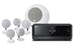 Yamaha RXV-4A & Morel SoundSpot MT-1 Vitt, hembiopaket