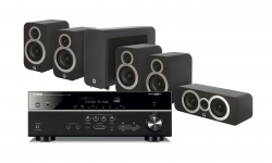 Yamaha RX-V585 & Q Acoustics 3010i högtalarpaket 5.1, svart