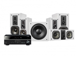 Yamaha RX-V585 & Dynavoice Definition DM-6 paket 5.1, vitt