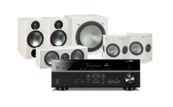 Yamaha RX-V585 & Monitor Audio Bronze 2 högtalarpaket 5.1 vitt