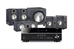Yamaha RX-V585 & Monitor Audio Bronze 2 högtalarpaket 5.1 svart