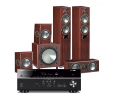 Yamaha RX-V685 & Monitor Audio Bronze 5 högtalarpaket 5.1, rosemah
