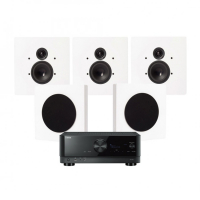 Yamaha RX-V6A & DLS Flatbox D-One Hemmabiopaket 5.0 Pianovitt