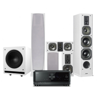 Yamaha RXV-6A & Dynavoice Definition DF-8 Högtalarpaket 5.1 med CSB-V12, vit